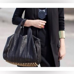 Alexander Wang Pebbled Leather Rocco Bag Brass Hardware